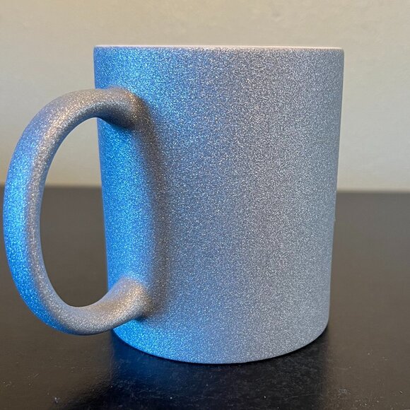 Does This Coffee Make Me Look Alive? Halloween ~ Skull ~ Silver Glitter Mug - Picture 6 of 9